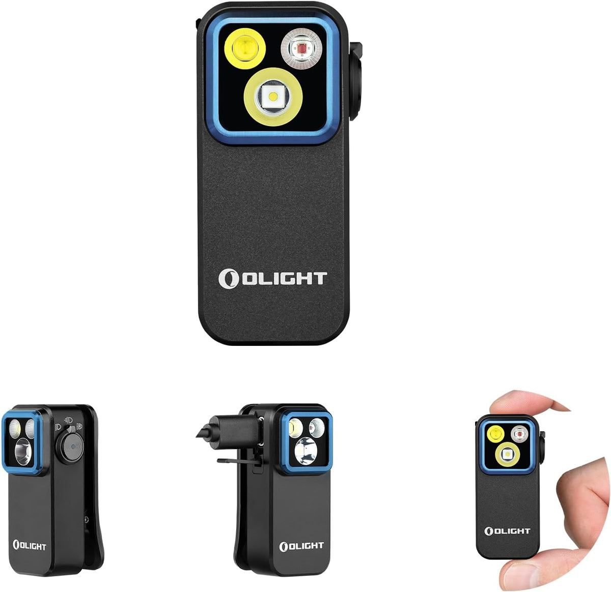 OLIGHT Oclip Pro - Linterna recargable EDC con clip, color negro