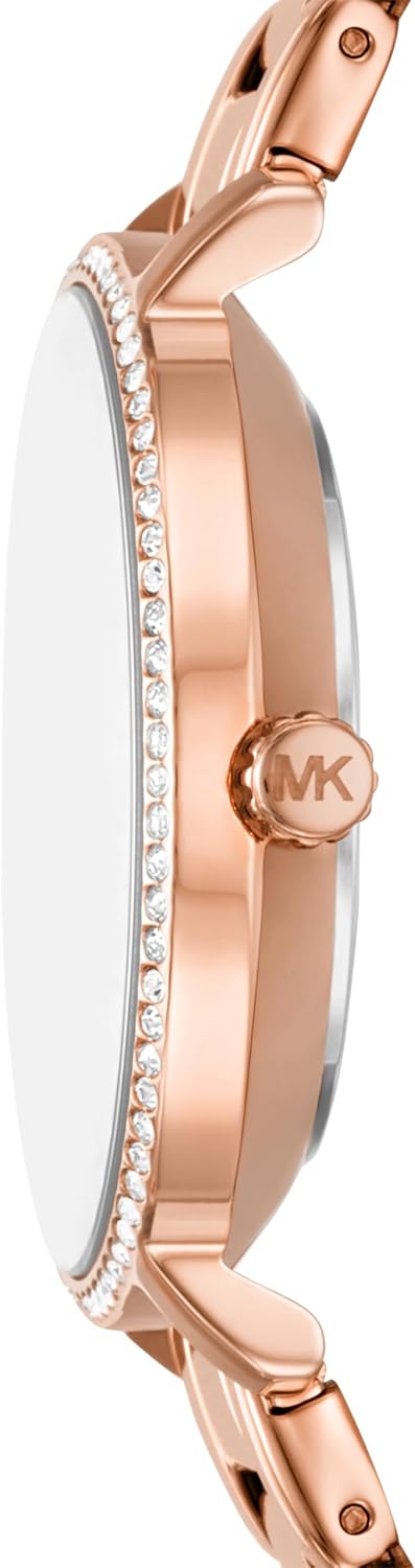 Reloj para mujer Michael Kors Pyper Two-Hand en acero inoxidable tono oro rosa (Modelo: MK7645SET)