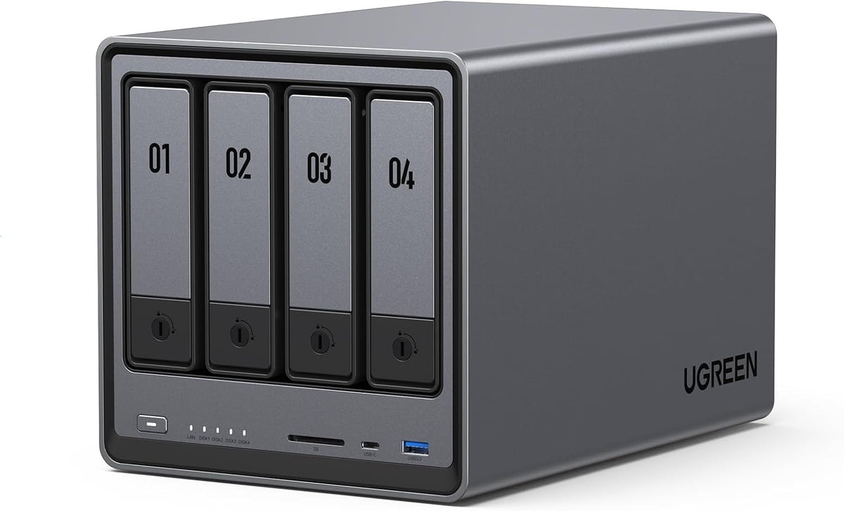 UGREEN NAS DXP4800 NAS de escritorio de 4 bahías, CPU Intel N100 de...