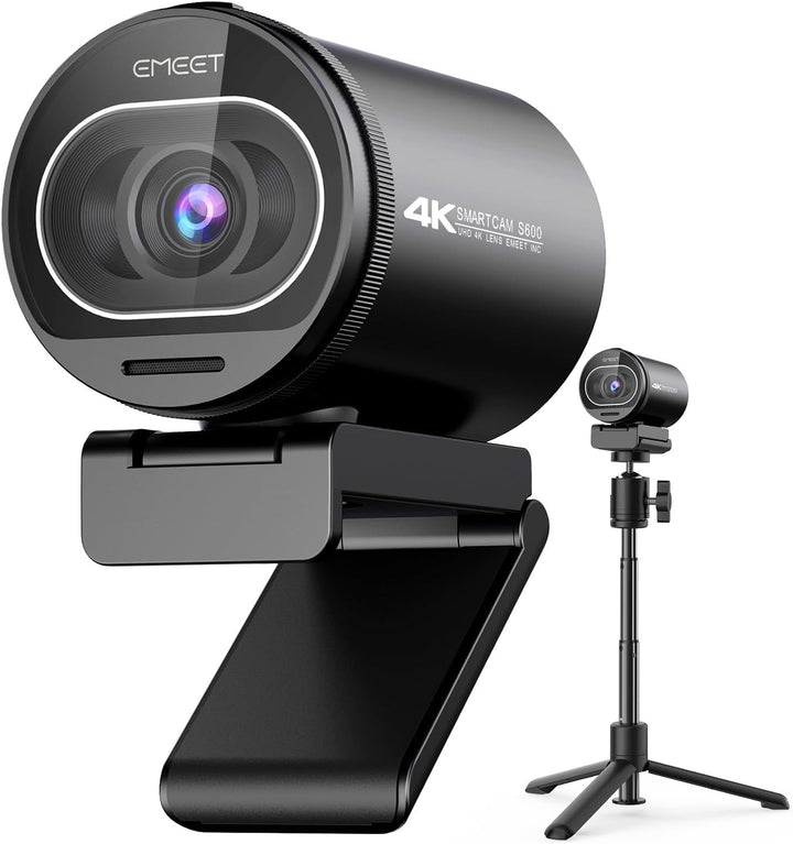 EMEET Cámara web S600 4K con trípode para transmisión, sensor Sony...