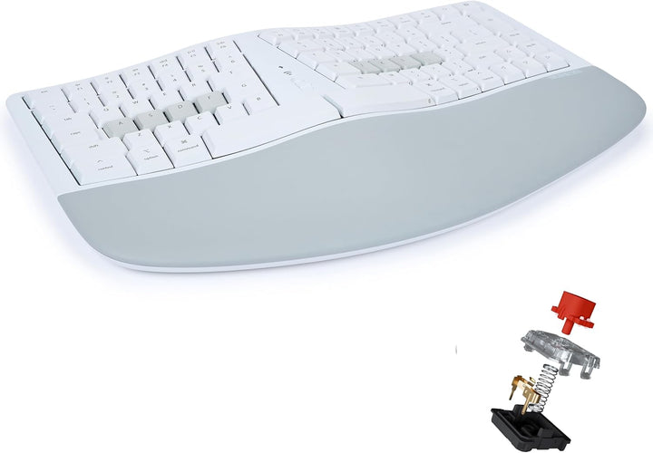 KINESIS mWave - Teclado ergonómico silencioso para Mac (blanco) | I...