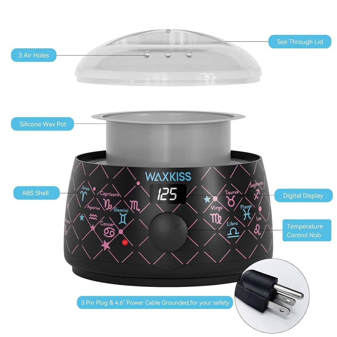 Waxkiss Calentador de cera digital, calentador de silicona antiadhe...
