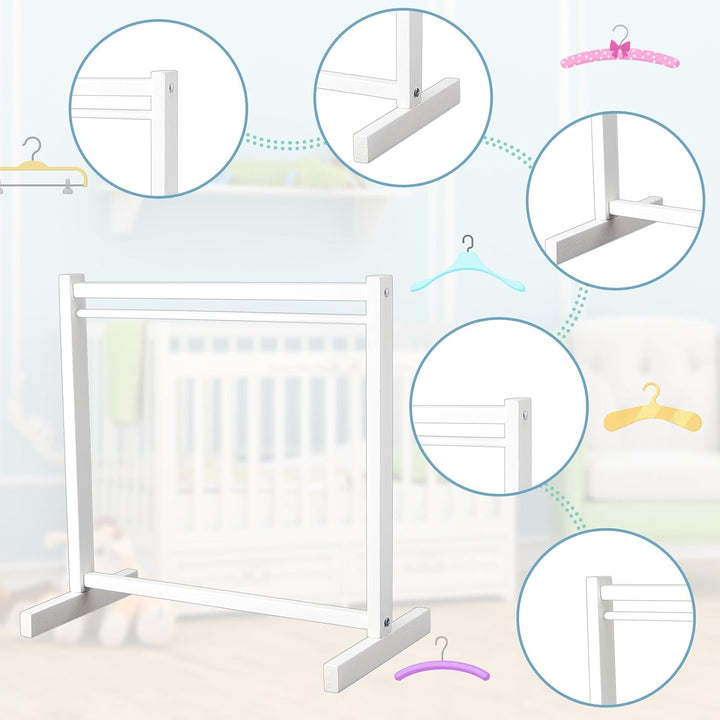 Civaner 11 piezas de estante de ropa para muñecas con colgador de m...