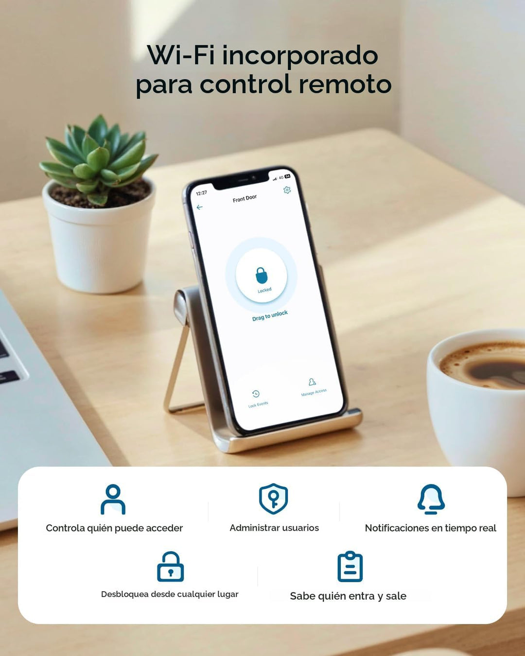 eufy Security Smart Lock C33, cerradura de puerta con teclado con a...