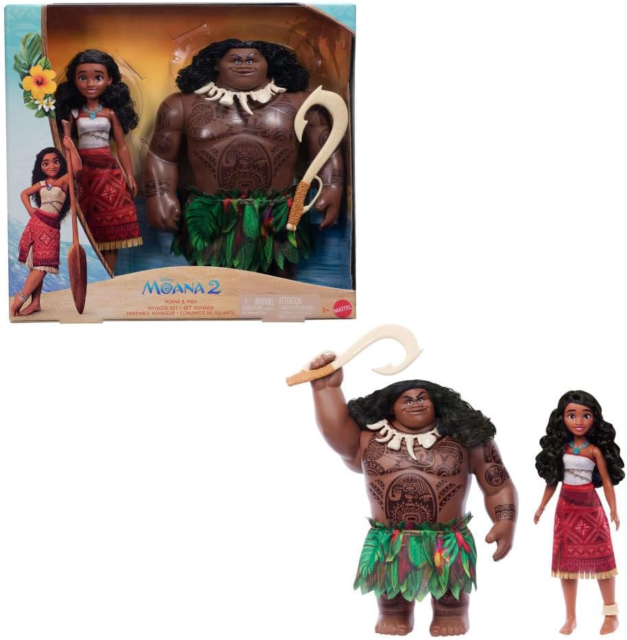 Mattel Disney Moana 2 Muñecas de Moda Moana y Maui Juego de 2