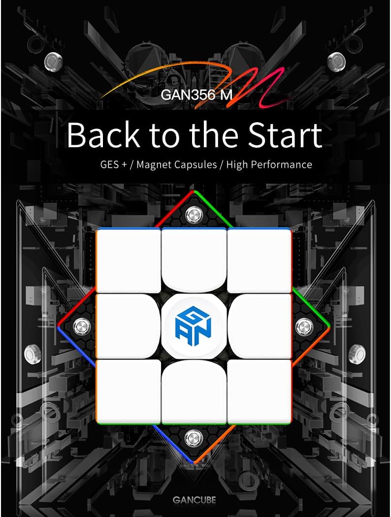 GAN 356 M, Speed Cube 3x3 Magnetic Puzzle para Kids