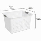 Sterilite Deep Ultra - Cesta organizadora de almacenamiento de plástico con