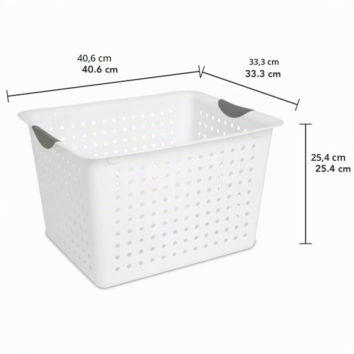 Sterilite Deep Ultra - Cesta organizadora de almacenamiento de plástico con