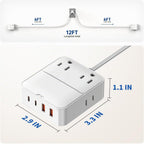 Cable de extensión dividido de 12 pies (6 pies por lado) - 4 puertos