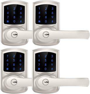 HIDALIFE Cerradura de Puerta de Entrada sin Llave con Teclado y Man...