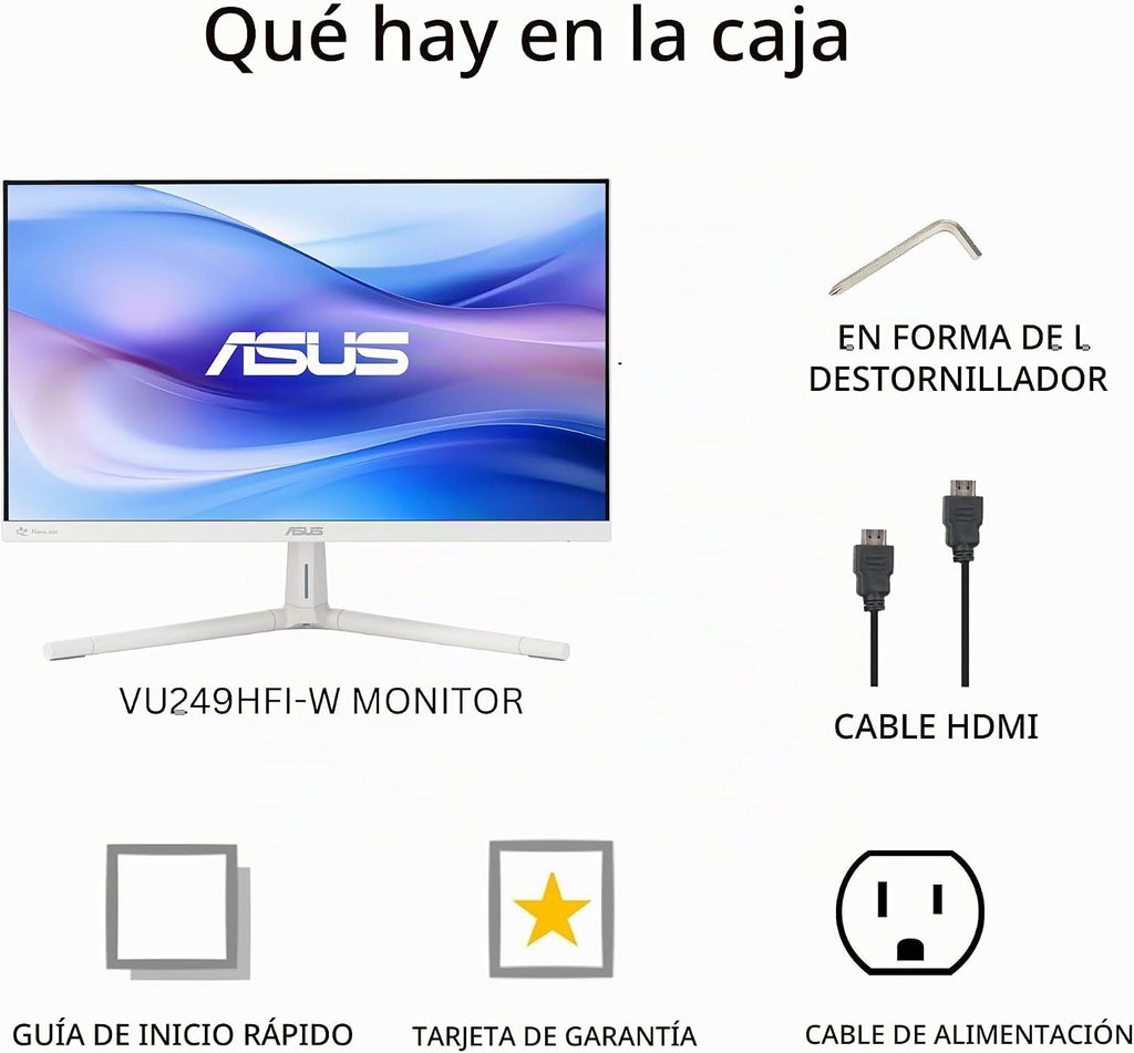 ASUS 24\u201D (23.8 pulgadas visibles) Monitor con cuidado para los...