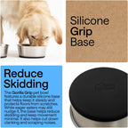 GORILLA GRIP - Juego de cuencos para perros, acero inoxidable 304 de grado