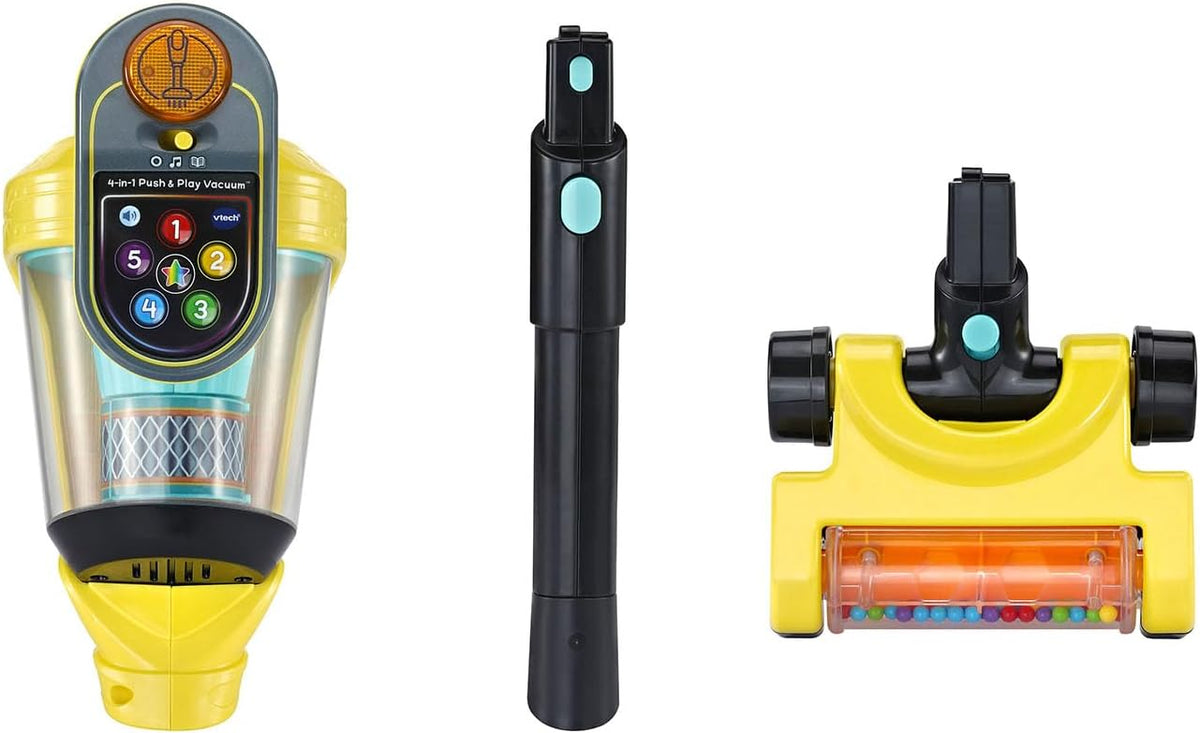 VTech 4-en-1 Push y Play Vacuum Preschool Toy