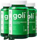 GOLI SUPERGREENS - Gomitas de vitaminas, 180 unidades, con vitamina