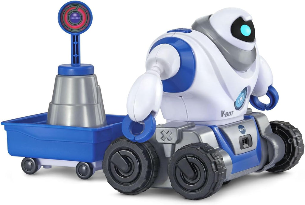VTech Juguete robot transformable Make-a-Bot 5 en 1 con sensor de sonido y detector de obstáculos