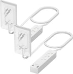 LIDER Outlet Extender con 3 Receptáculos, 12W USB-A y USB-C, Cara Plana