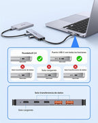 LENTION, CE37H-GRY, hub USB 3.2