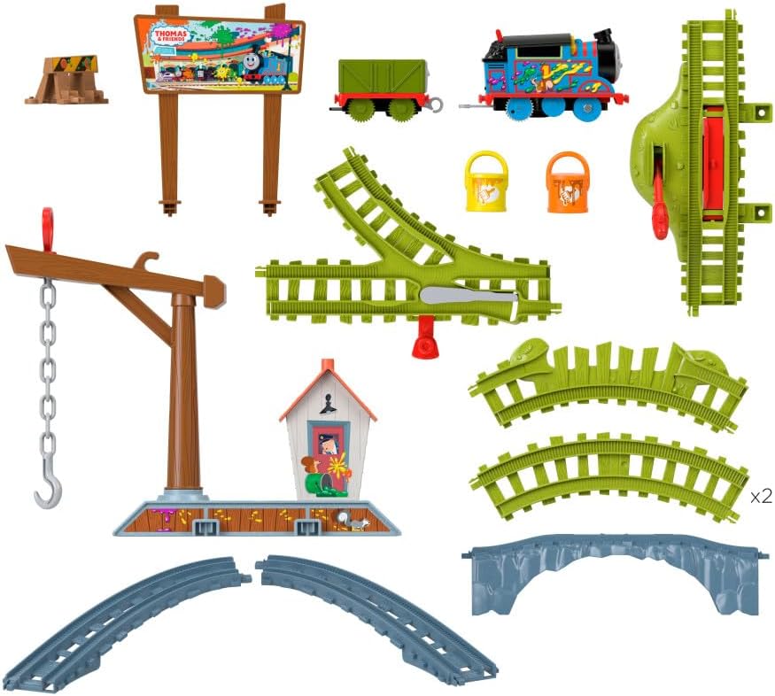 Thomas &amp; Friends - Juego de tren motorizado, entrega de pintura...