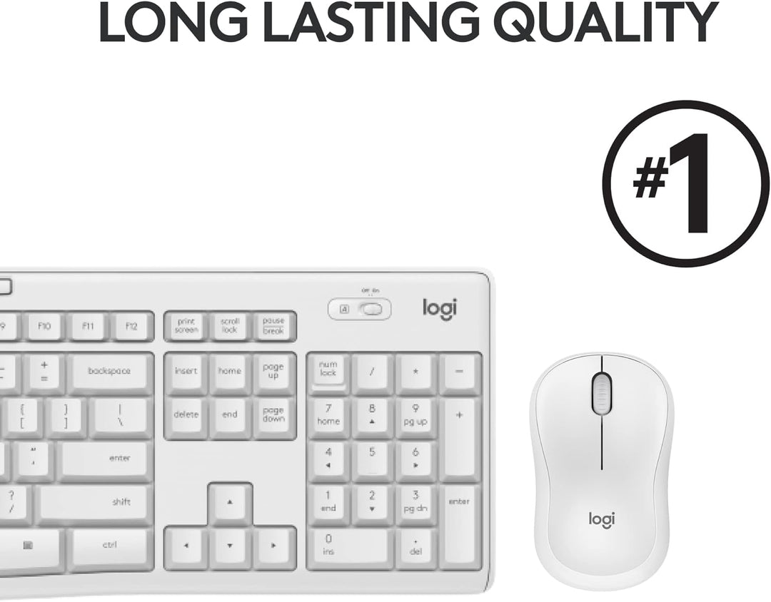 Logitech MK295 - Combo de mouse y teclado inalámbricos con tecnolog...