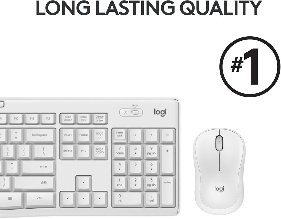 Logitech MK295 - Combo de mouse y teclado inalámbricos con tecnolog...