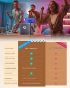 Máquina de Karaoke Ikarao para Adultos, con Pantalla de Letras y Pantalla, Sistema de Karaoke para YouTube, 2 Micrófonos Inalámbricos, Autotune y Eco, KaraFun Prime, Altavoz de Karaoke Portátil para