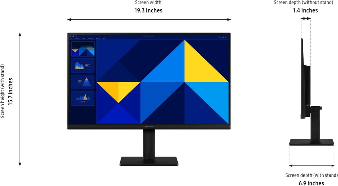 Samsung Monitor esencial de 22" (S30GD) con panel IPS y soporte...