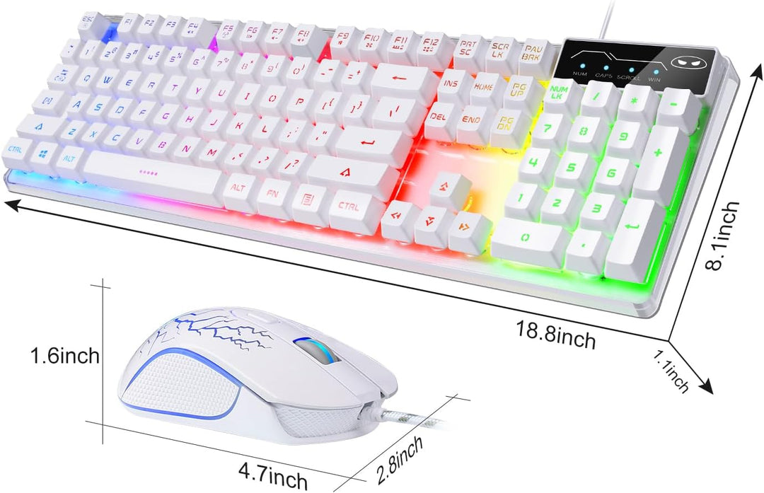 Combo de teclado y mouse para videojuegos de computadora, teclado c...