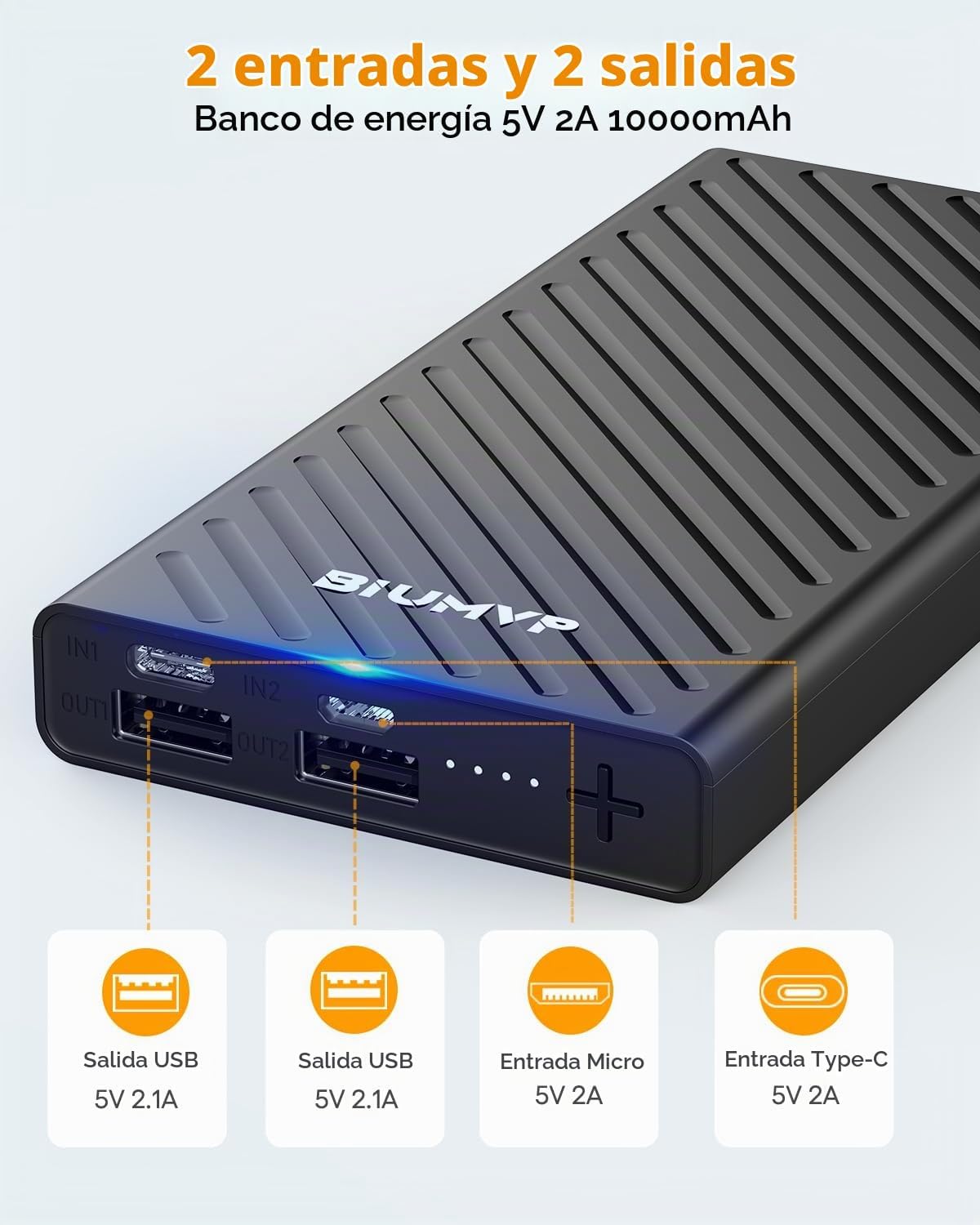 BIUMVP Paquete de Batería para Chaleco Calefactable, Power Bank de...