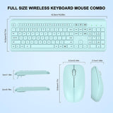 Combo de teclado y mouse inalámbricos, teclado ergonómico silencios...