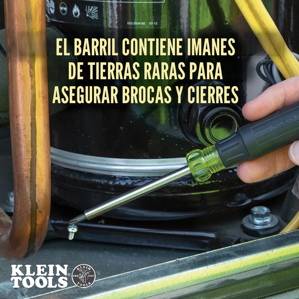Klein Tools 32327 Juego de destornilladores de precisión, destornillador multibit 27 en 1, almacenamiento integrado, imán de tierras raras, ideal para bloques de terminales