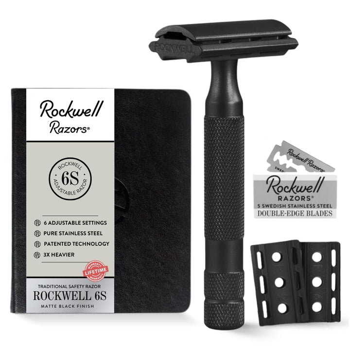 Maquinilla de afeitar de seguridad Rockwell Razors 6S de acero inox...