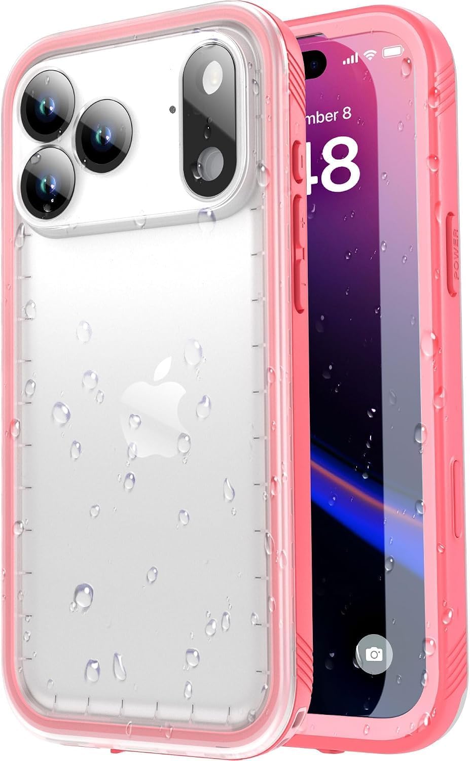 SPORTLINK - Funda impermeable para iPhone 18 Pro, 17 Pro, color rosa