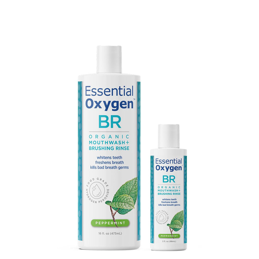 Essential Oxygen, Enjuague de cepillado orgánico certificado, combo...