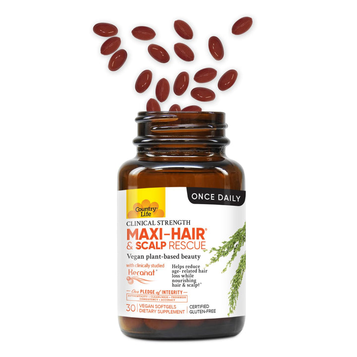 Country Life Maxi-Hair &amp; Scalp Rescue, belleza a base de planta...