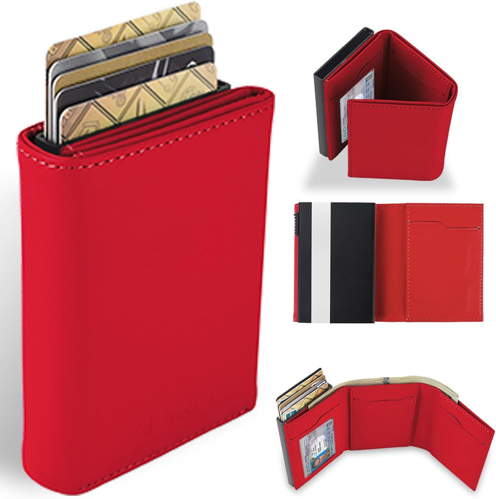 Aibirui Cartera pequeña para hombre, funda desplegable para tarjeta...