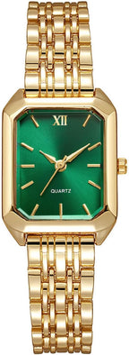 BESTKANG Relojes para mujer, relojes de pulsera de acero con correa de acero, reloj de pulsera de cuarzo cuadrado simple de moda casual