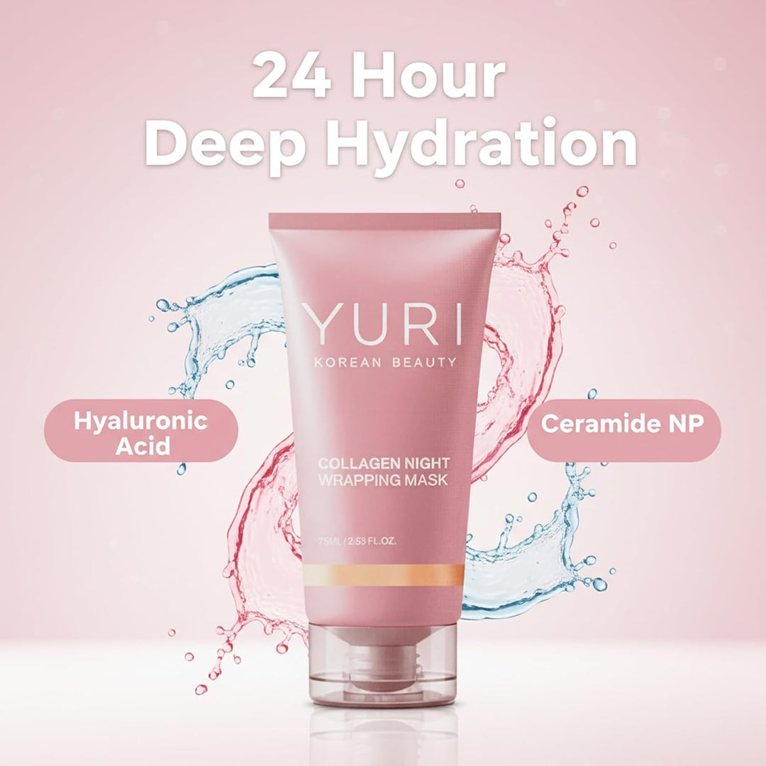 YURI BEAUTY Máscara de colágeno para envolver la noche, mascarilla...