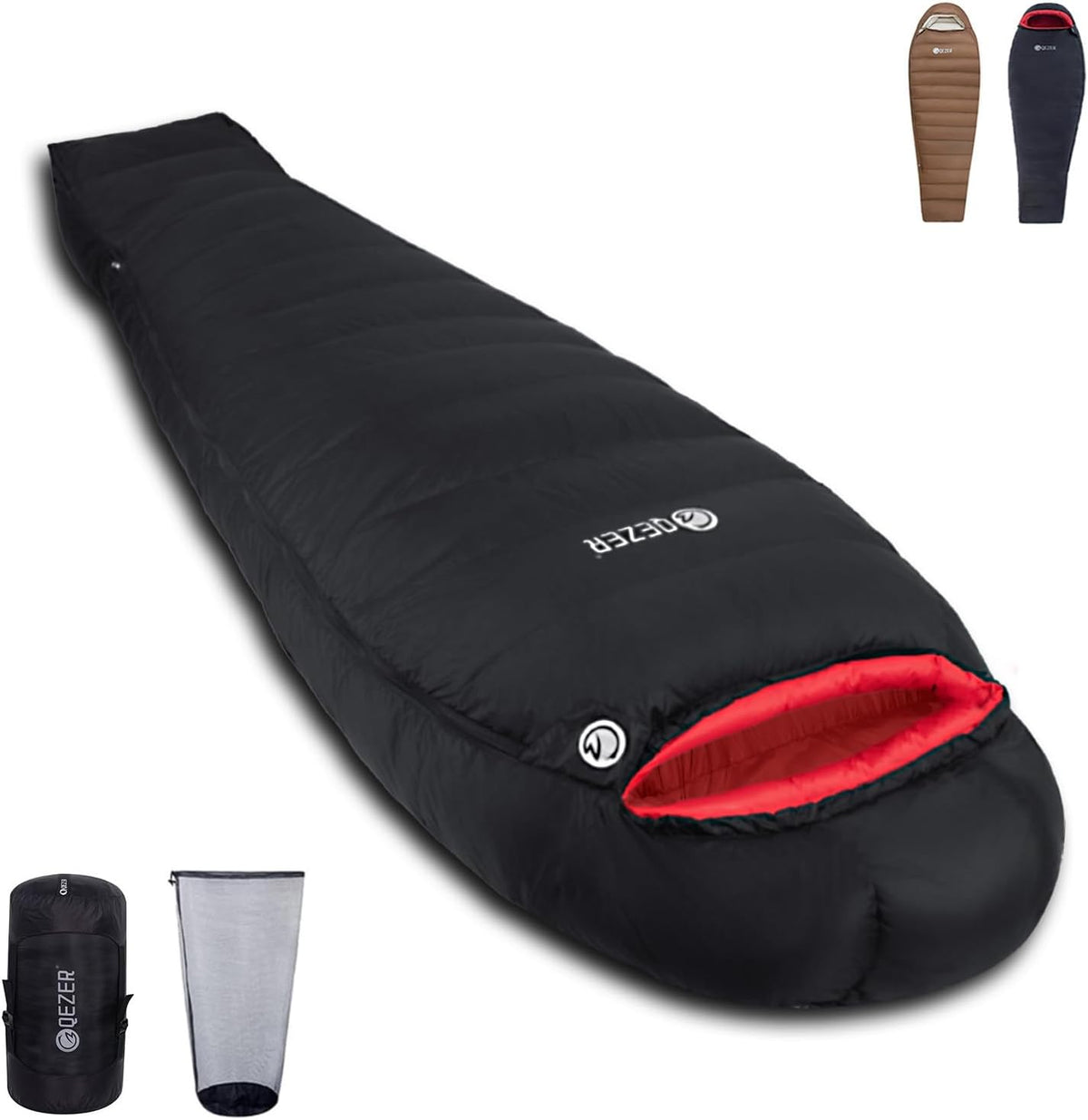 Manta/ Bolso de dormir con temperatura de 0 °C para adultos, camping de clima frío