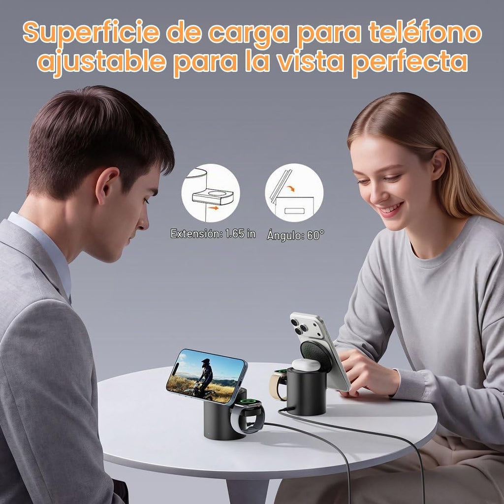 Soporte magnético plegable 3 en 1 cargador inalámbrico para iPhone Watch