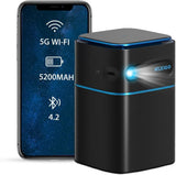 NexiGo Mini proyector portátil WiFi inteligente, compatible con 4K,...