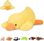 Niuniu Daddy Peluche de pato con peso, almohada de felpa para niños y