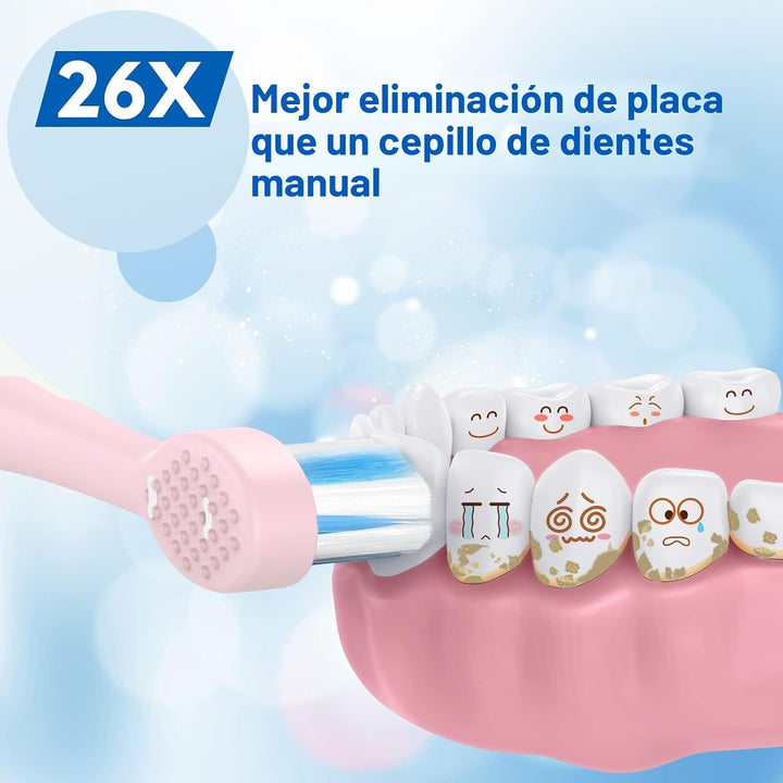 FUMEIKANG Cepillos de dientes eléctricos para niños, cepillo de die...