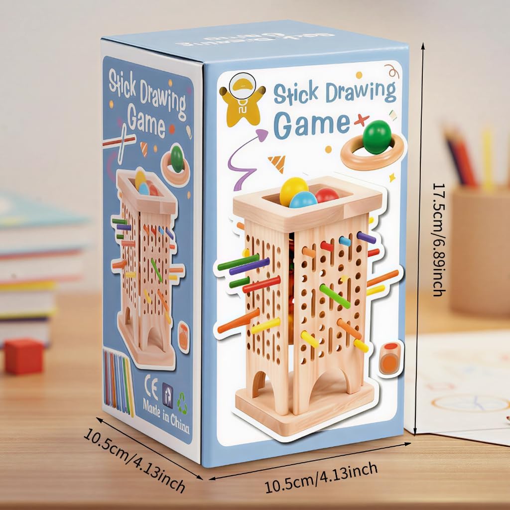 Juego de palos de madera 3 en 1 para niños juego de bola
