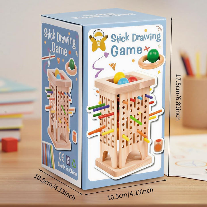 Juego de palos de madera 3 en 1 para niños juego de bola