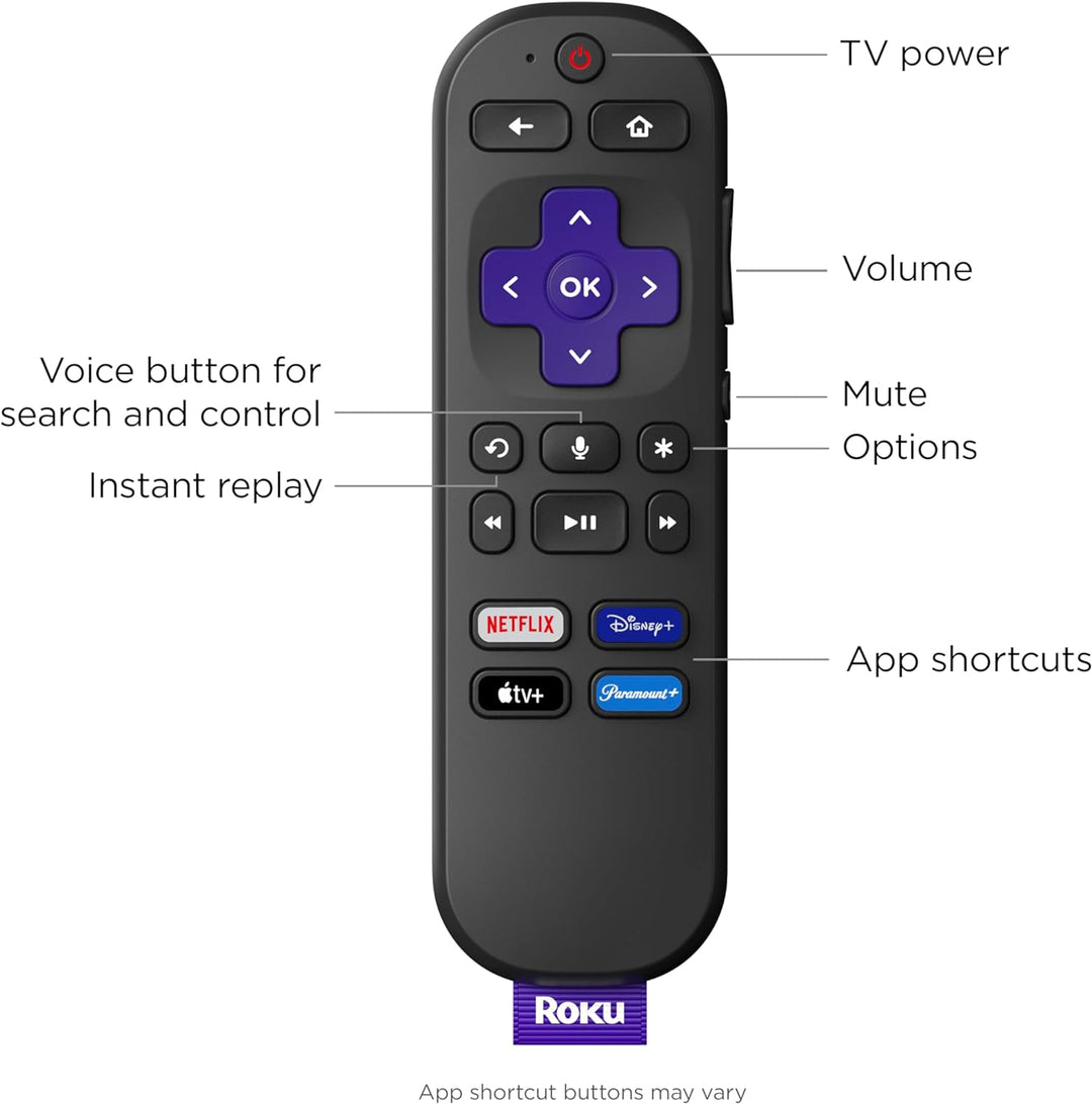 ROKU Express 4K+ | Reproductor HD/4K/HDR con Control de Voz y Cable HDMI Premium