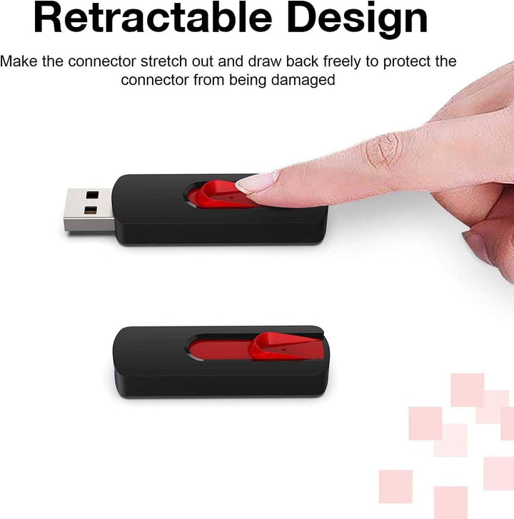 RAOYI Paquete de 5 unidades flash USB de 64 GB, unidades de memoria...