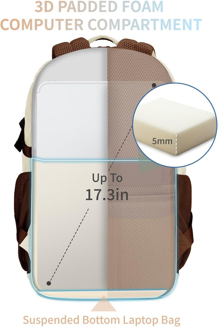 ECOHUB Mochila de viaje para mujer, se adapta a mochila para laptop...