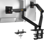 NB SmooVex™ - Soporte para monitor doble, soporte para monitor dual para hasta 32 pulgadas, brazo de monitor de resorte mecánico, VESA 75/3.937 in, modelo-A5C (negro)