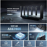 TP-Link - Router Wi-Fi 6E de tres bandas Archer AXE7800 - Negro (re...
