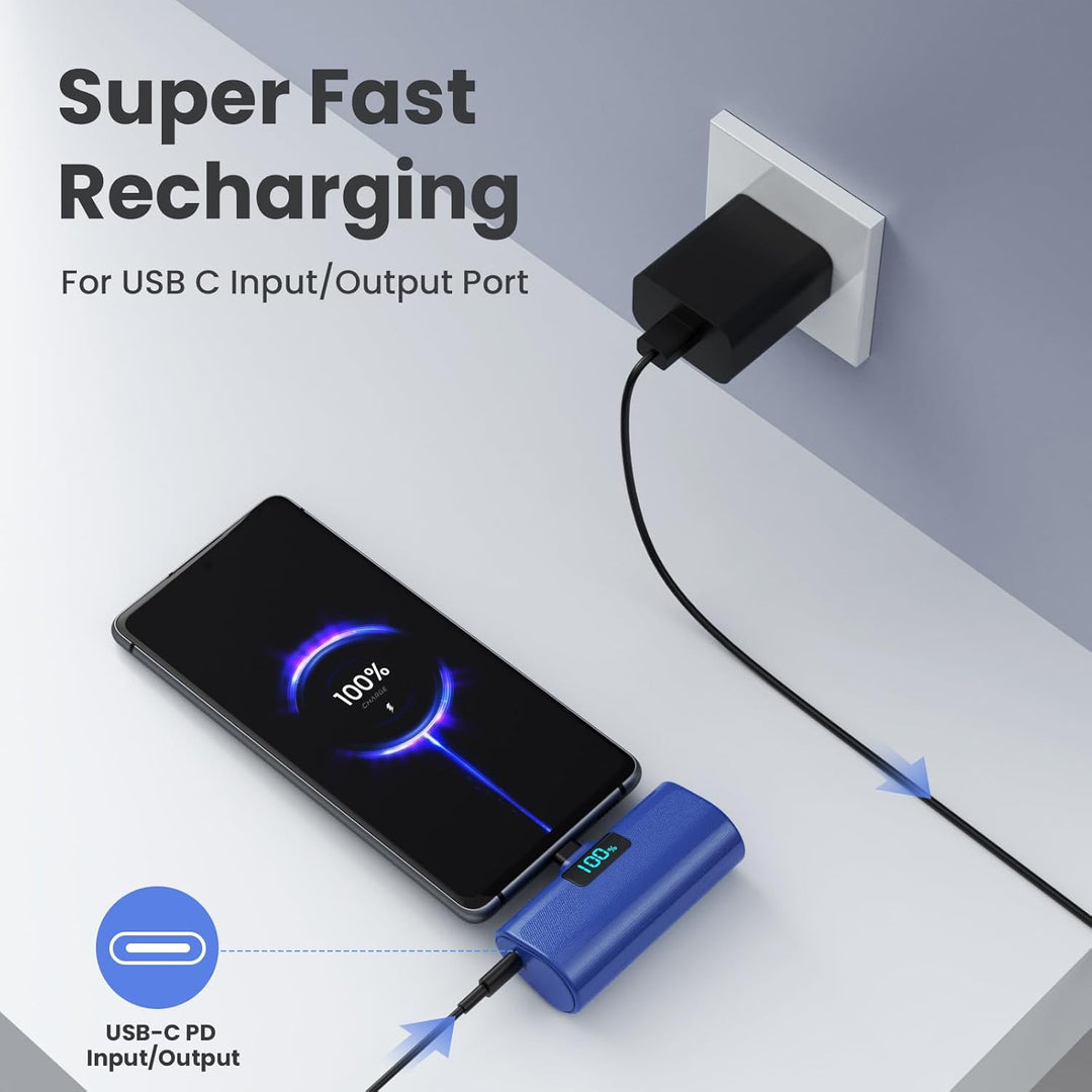 [Paquete de 2] Cargador portátil pequeño de 5200 mAh, banco de ener...
